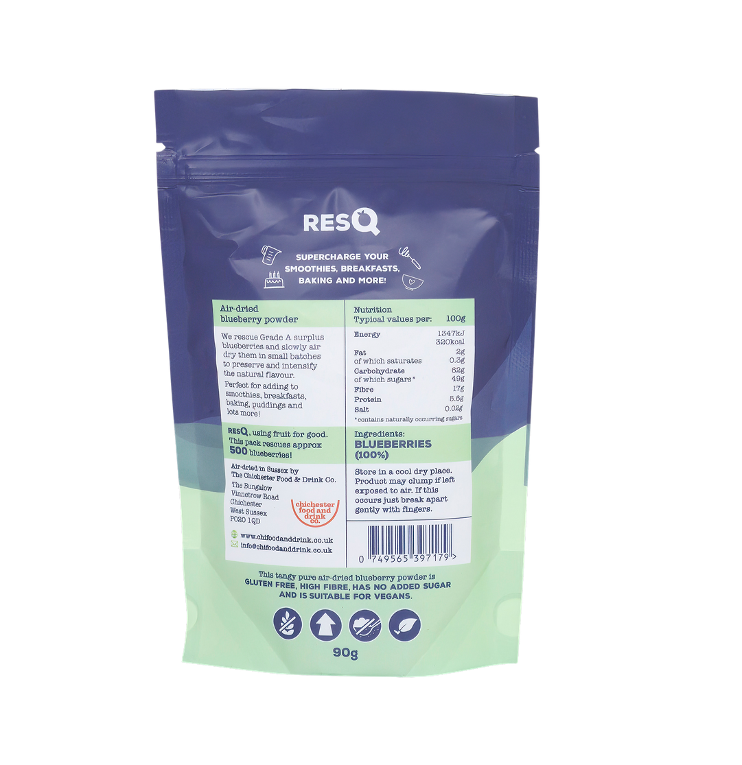 RESQ Blueberry Powder - 100% Air-Dried Blueberry 90g
