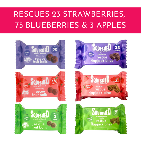 Squished Starter Pack - 1 of each of our rescue fruit snacks!