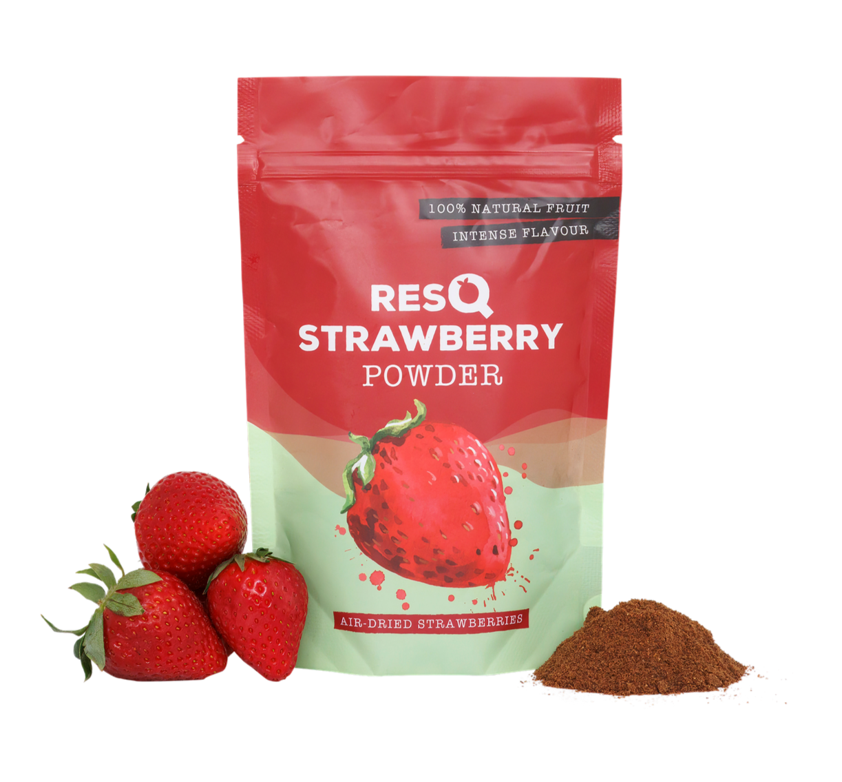 RESQ Strawberry Powder - 100% Air-Dried Strawberry 90g